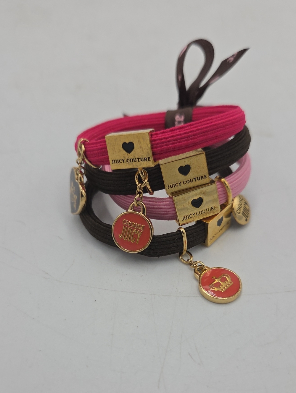 Juicy Couture Charm Elastic Bracelet/ Hair Ties Set